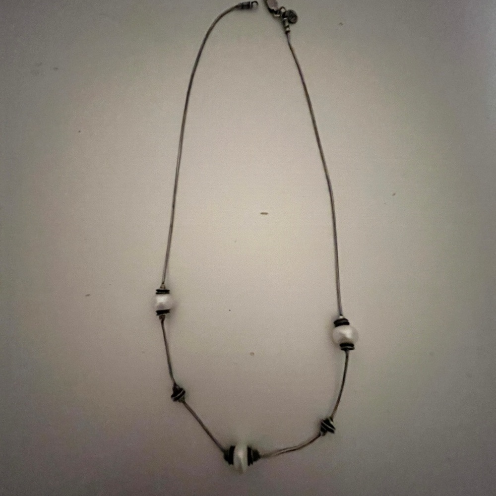 Silpada Elegant Pearl and Silver Beaded Necklace